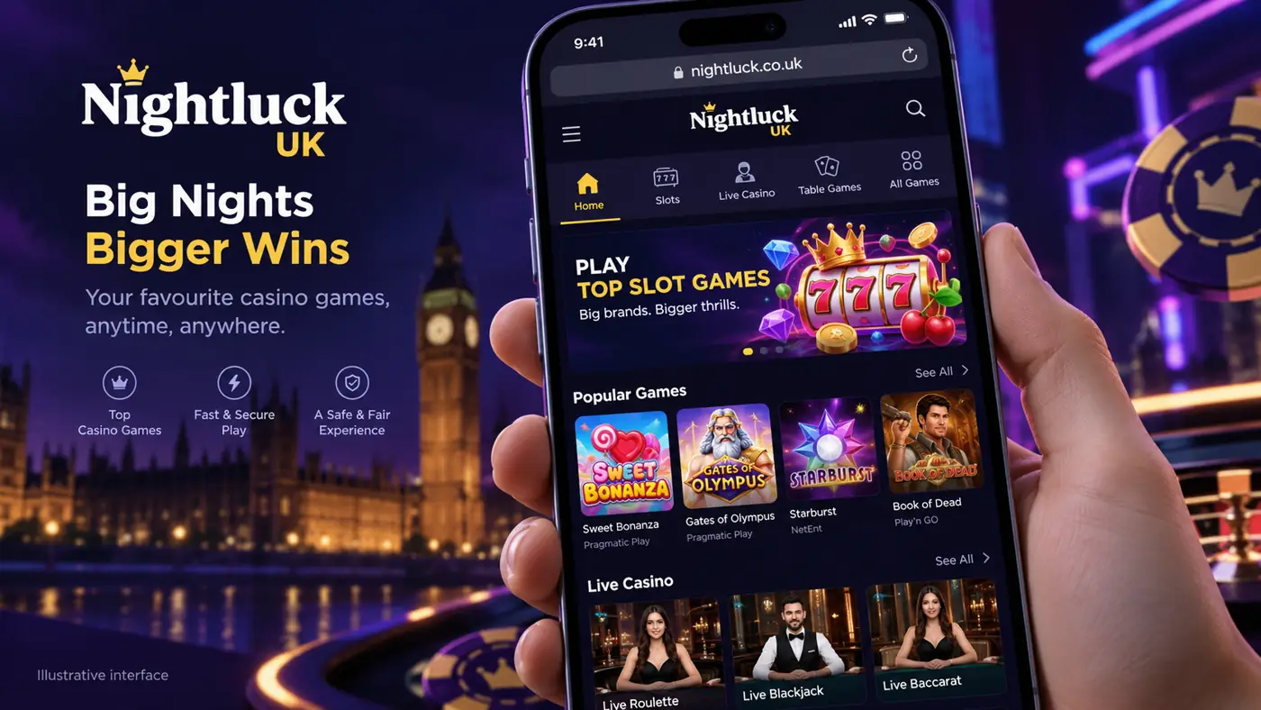 Illustrative Nightluck app interface