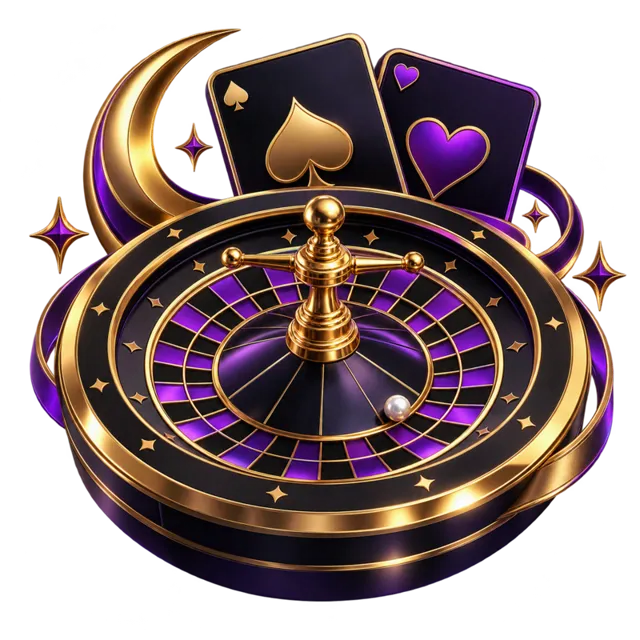 Nightluck Casino roulette wheel and playing cards